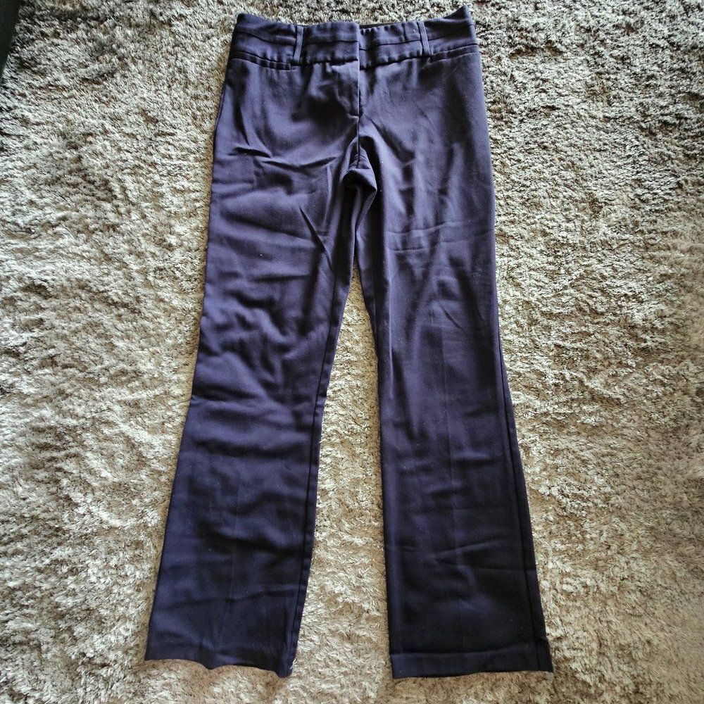 Women's Juniors Maurices Navy Dress Pants Straight Wide Leg Size 11 / 12 long